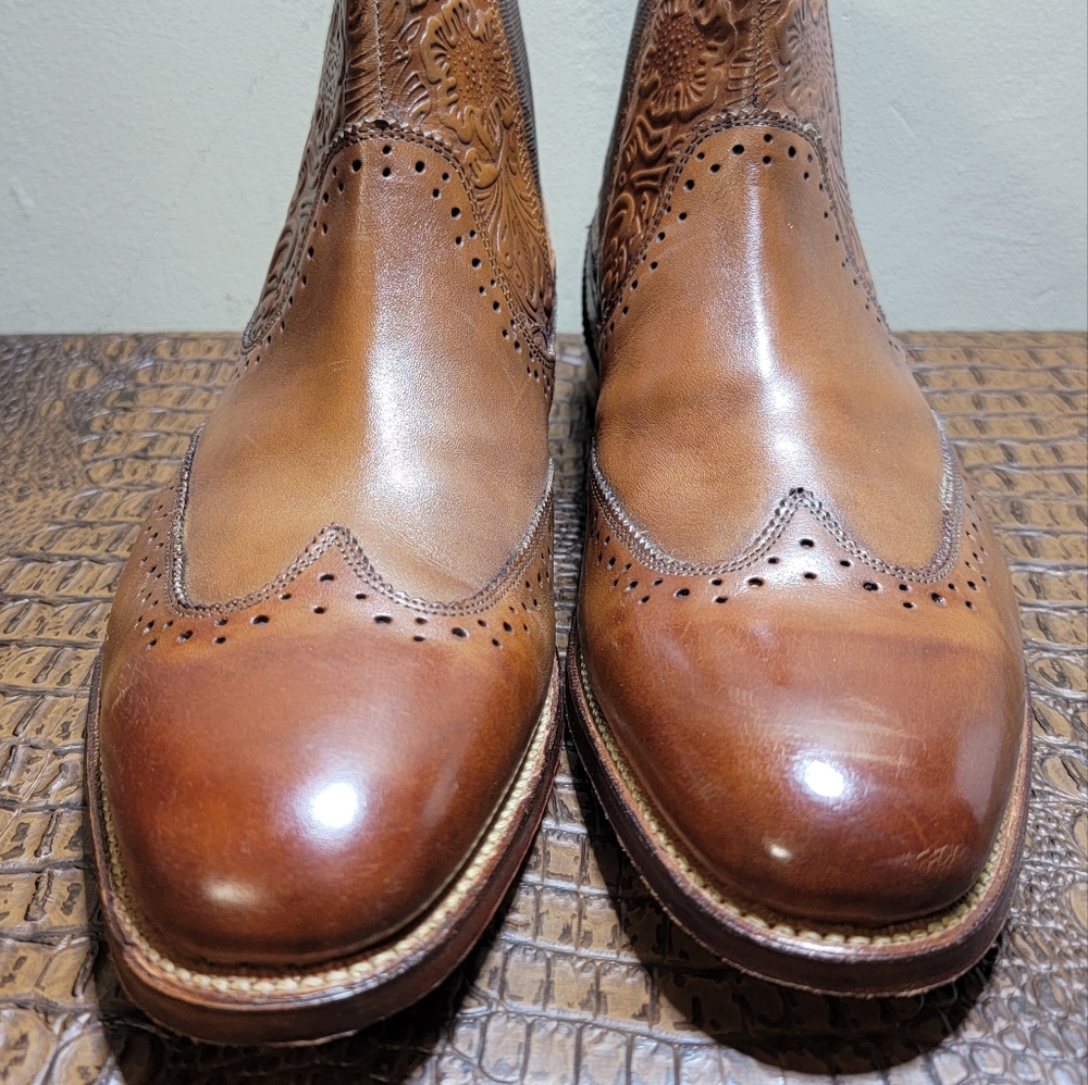 STACY ADAMS M2 WINGTIP CHELSEA BOOTS (SIZE 11) - Picture 5 of 15
